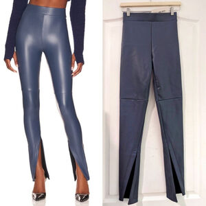 NWT ALIX NYC | Carlisle vegan leather trousers in Indigo Blue